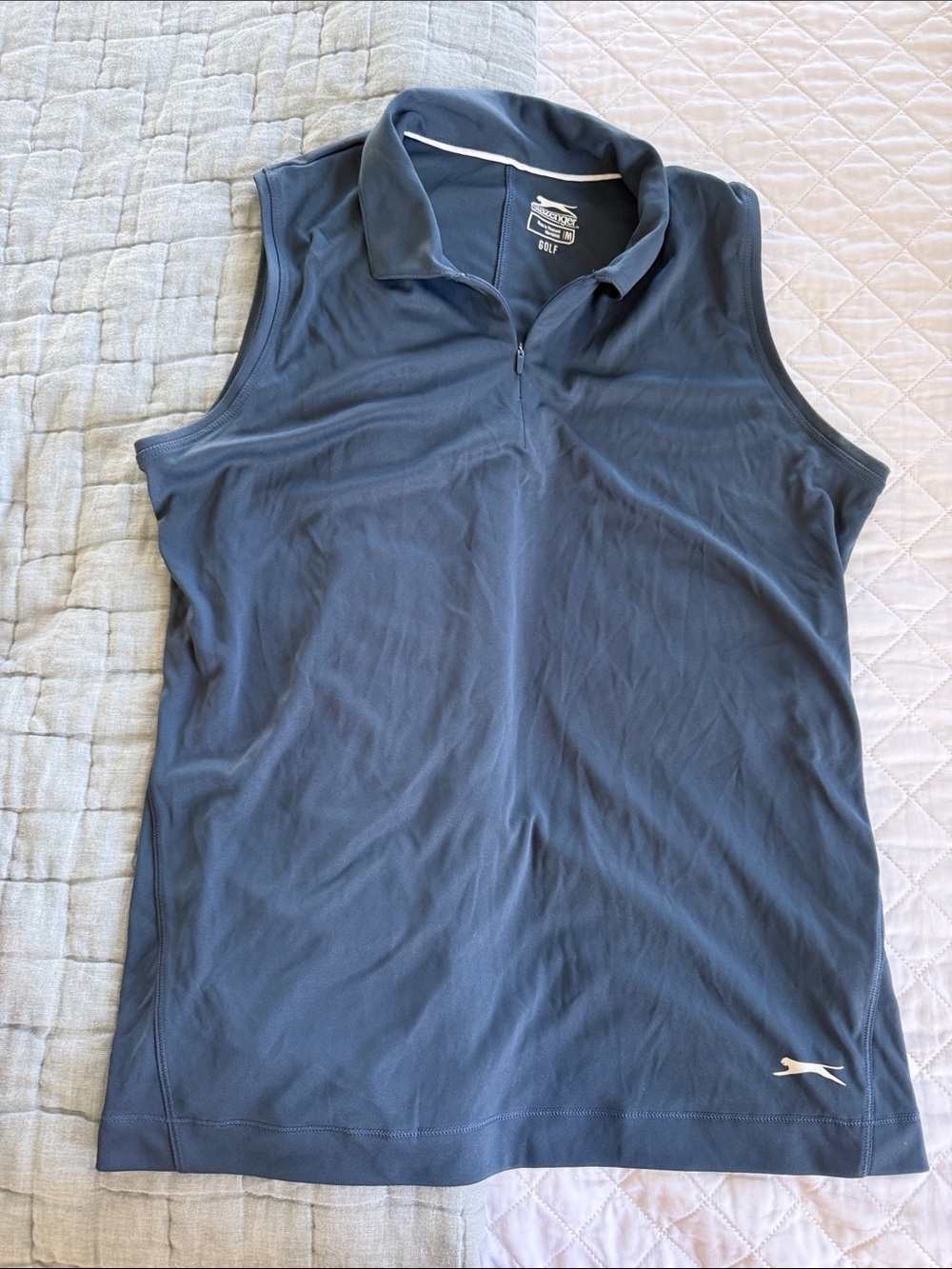 Slazenger Women's Navy Sleeveless Golf Polo